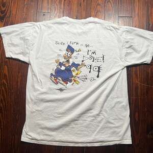 Jostens XL Casual Graphic T-Shirt Cream Regular Fit
